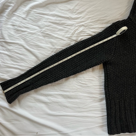 Vintage GAP Dark Grey Full Zip Turtleneck 100% Wool - Picture 8 of 8